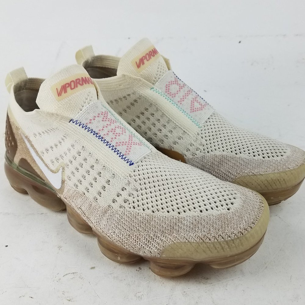 Nike Air VaporMax Flyknit MOC 2 Sail Wheat Women's Size 8 (aftermarket insoles)